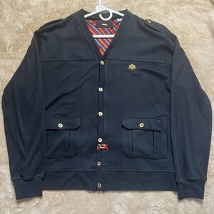 Pelle Pelle XXL Y2K Black Knit Jacket Men’s Hip Hop Streetwear Vintage Rare